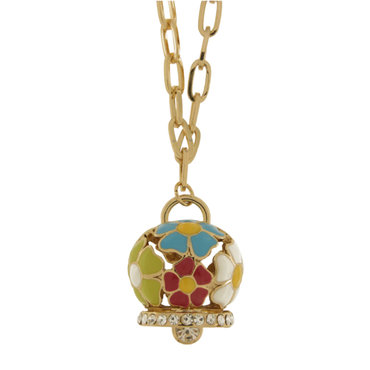 Collana Amo Capri  con campana a fiori multicolor