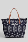 Borsa Saint Barth city bag sangallo denim dark big Fringe CBF0001 01773L