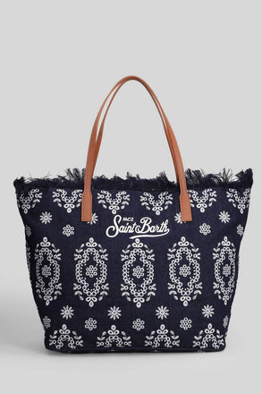 Borsa Saint Barth city bag sangallo denim dark big Fringe CBF0001 01773L