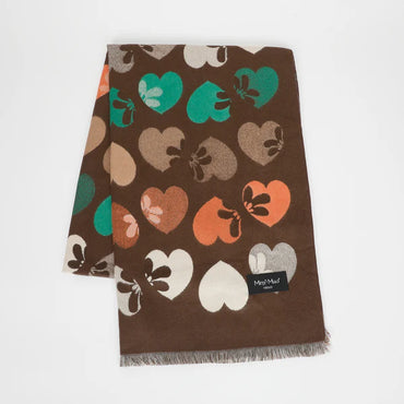 Sciarpa Mimi-Mua con cuori e fiori