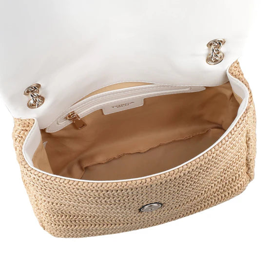 Borsa Tosca Blu TS2512B14 Tracolla Mykonos con pattina colore beige