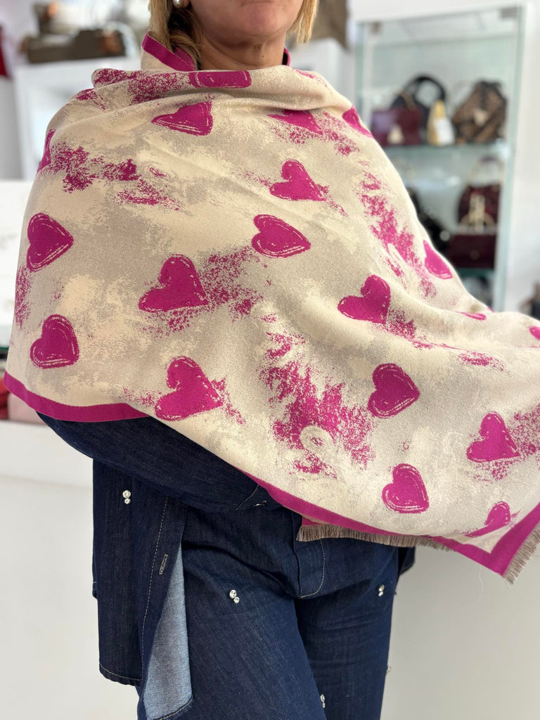 Sciarpa Alessia & Massimo Fantasia Cuori Art2678
