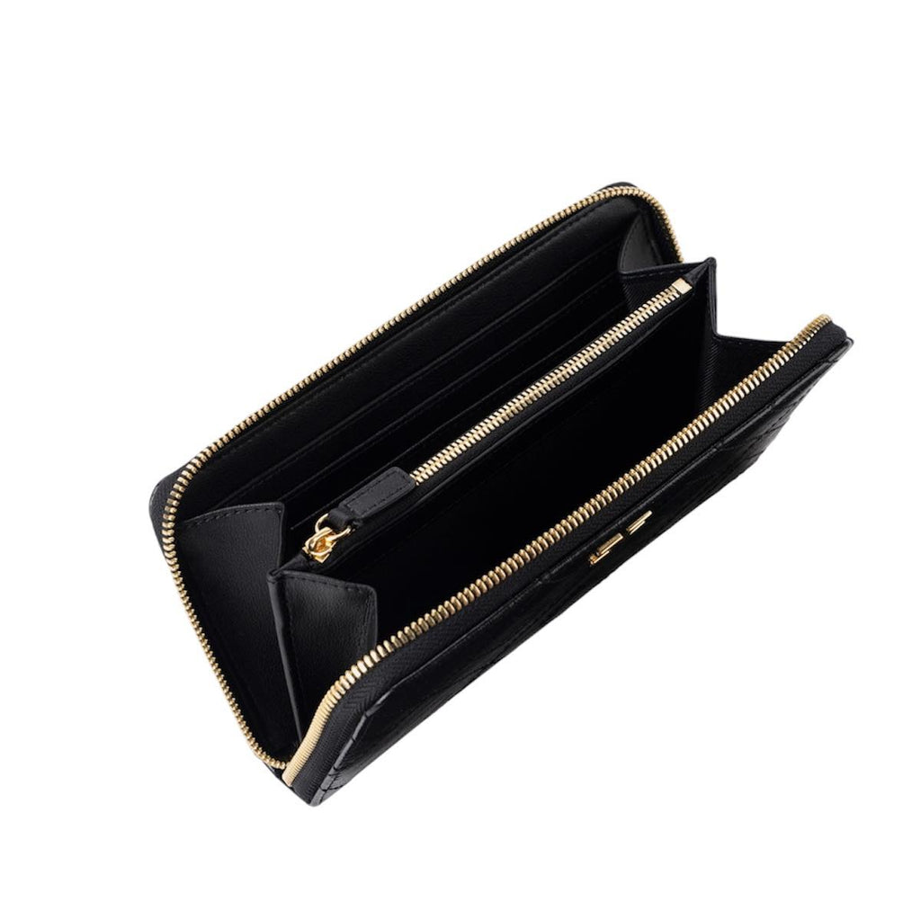 Portafoglio Elisabetta Franchi PF88A52E2 con zip e logo nero