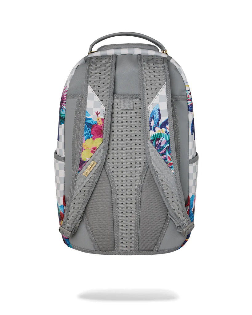 ZAINO SPRAYGROUND 8625 CREAM FLOWERING JUNGLE SHARK DLXSV BACKPACK