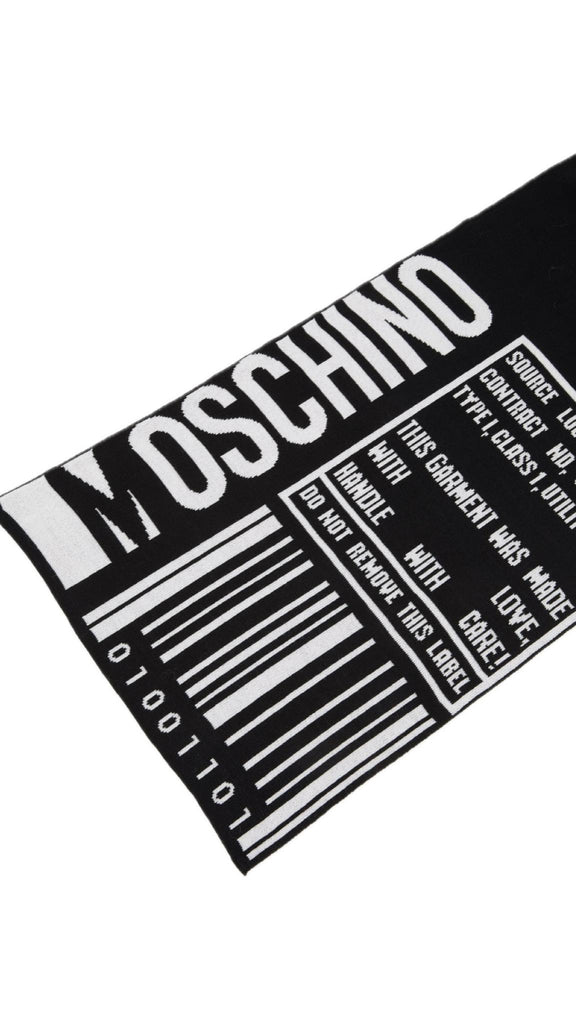 Sciarpa Moschino 50227 M5792 Uomo lana nera barcode
