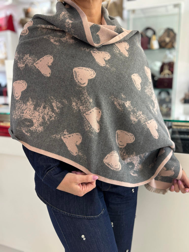 Sciarpa Alessia & Massimo Fantasia Cuori Art2678