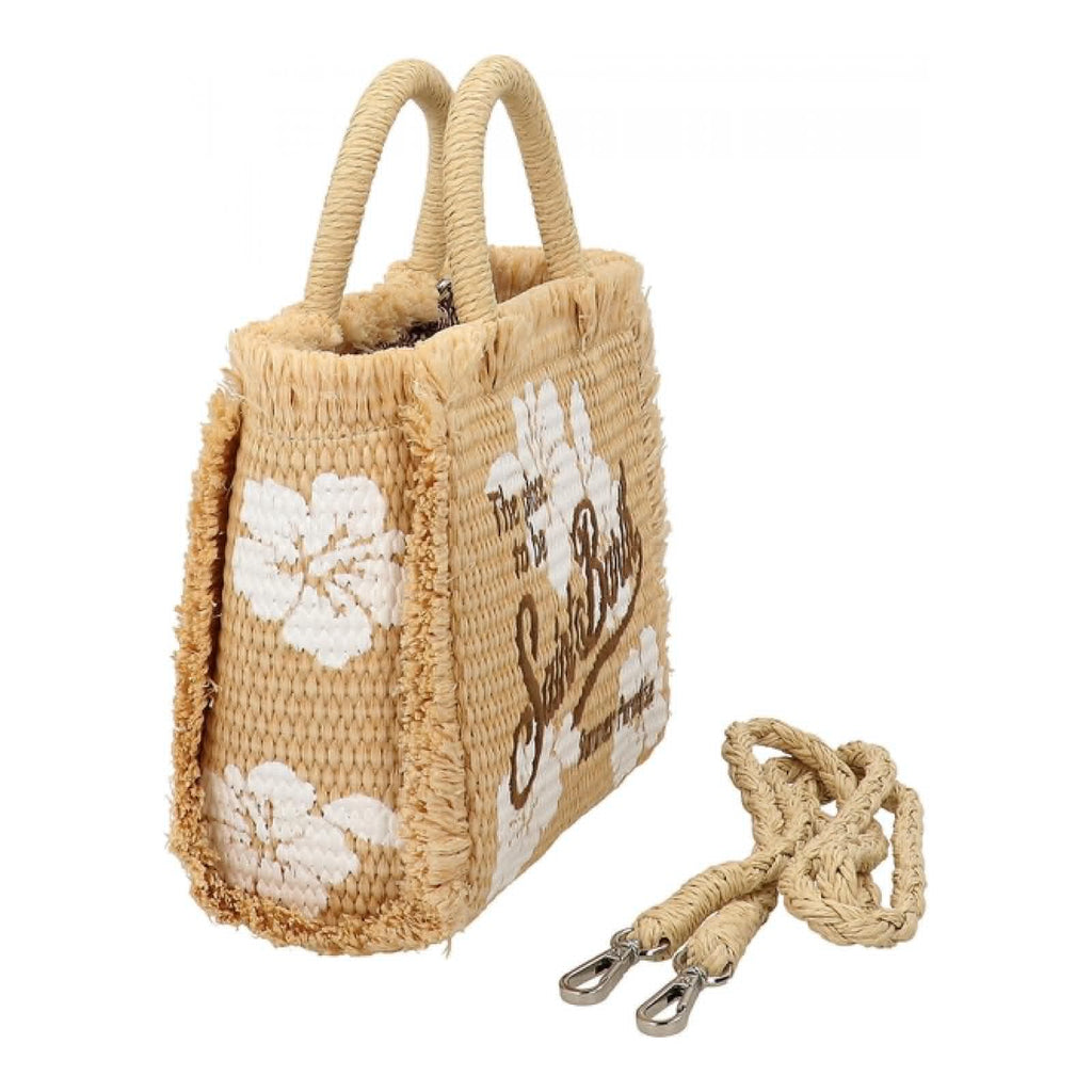 Borsa Vanity Mini Straw Hibiscus 1110 EMB VAMI009 03047L