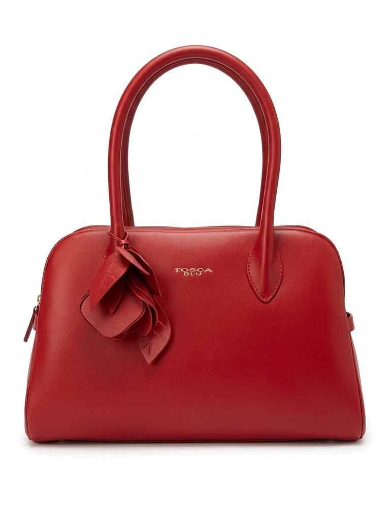 Borsa Tosca blu TF2616B40 bauletto big Juliette con fiore pendente