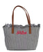 Borsa Saint Barth City Bag Fringe A Righe Nere CBF0001 01769L
