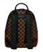 ZAINO SPRAYGROUND 9305 SHARKS IN PARIS WTF BUBBLE BROWN CHECK SAVAGE BACKPACK MEDIUM