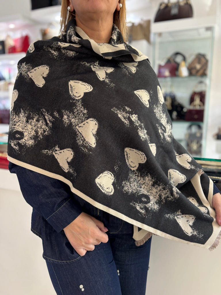 Sciarpa Alessia & Massimo Fantasia Cuori Art2678