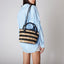 Borsa Tosca Blu TS2520B20 Cesto piccolo in rafia Tropea colore nero
