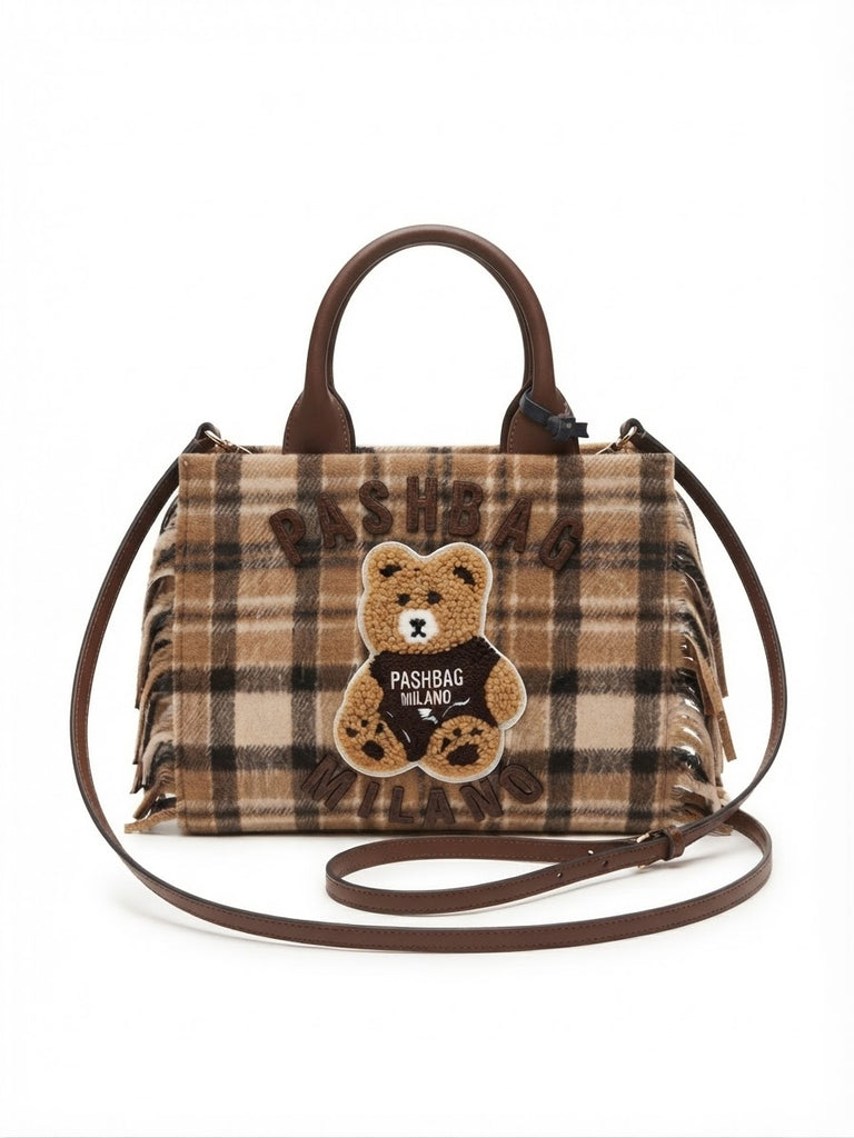 Borsa Pashbag Tote Mini Marge Shepherd Yard a tracolla con frange