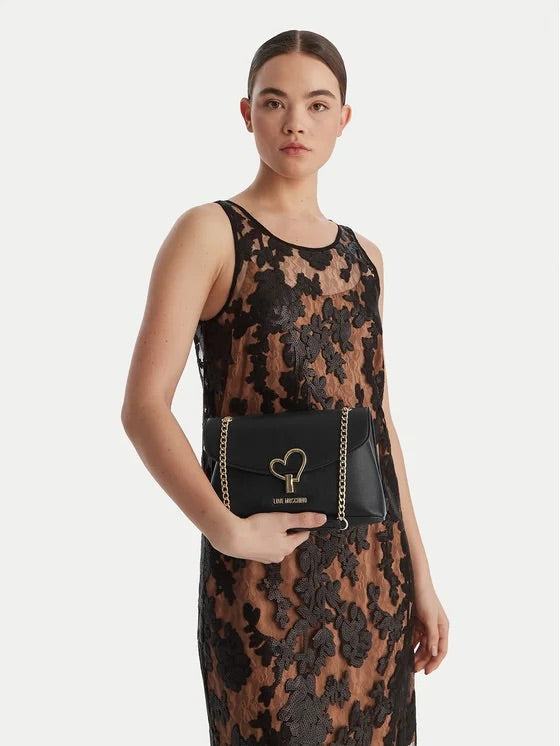 Borsa Love Moschino JC4138 flap bag chiusura cuore  in metallo heart turnlock
