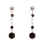 Orecchini Sodini 912802P perline e cristalli silver/nero