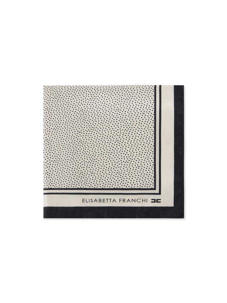 Foulard Elisabetta Franchi FO01F67E2  quadrato bicolor a pois