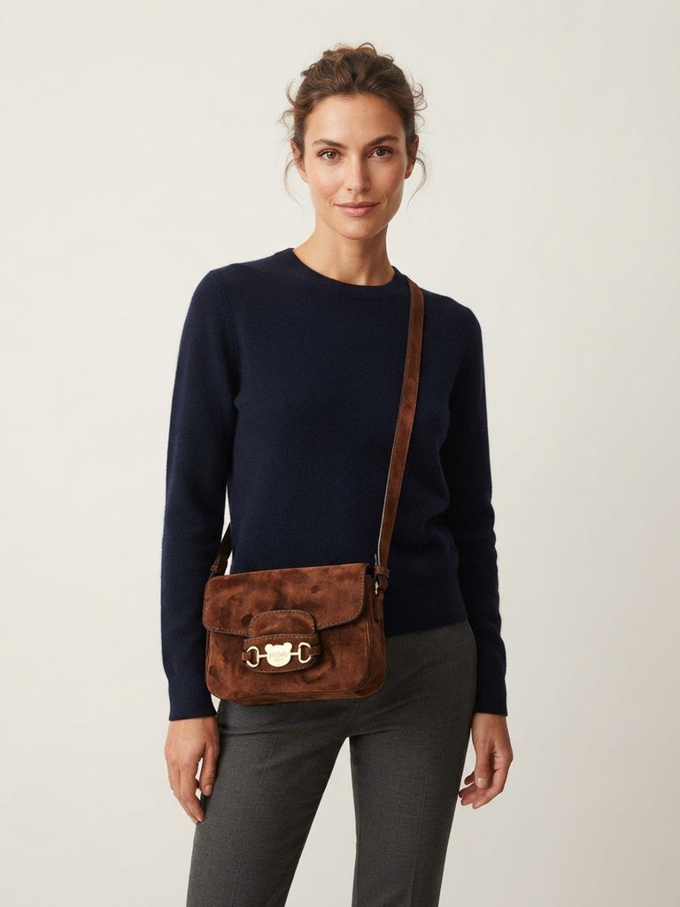 Borsa Pashbag 20325 Mini Carly Golden in suede
