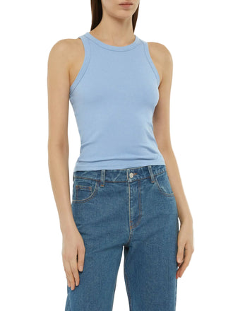 Canotta Saint Barth Ada In Cotone A Coste Con Ricamo 00476L