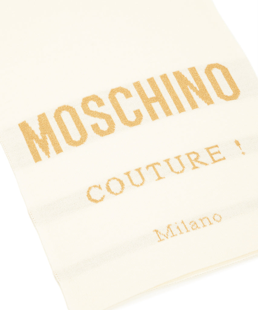 Sciarpa Moschino Art30718 M3001 logo lettering lurex