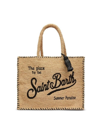 Borsa saint Barth Colette Beige Con Logo A Contrasto Con Nappa COL0013 09045L