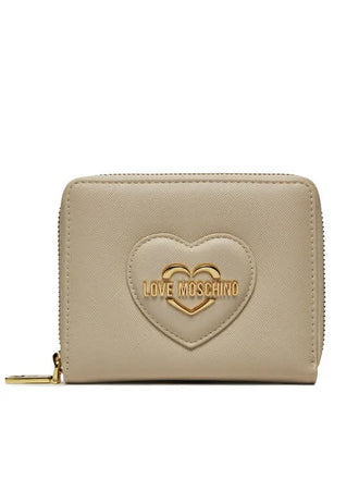 Portafoglio Love Moschino JC5733 Medium zip around saffiano avorio