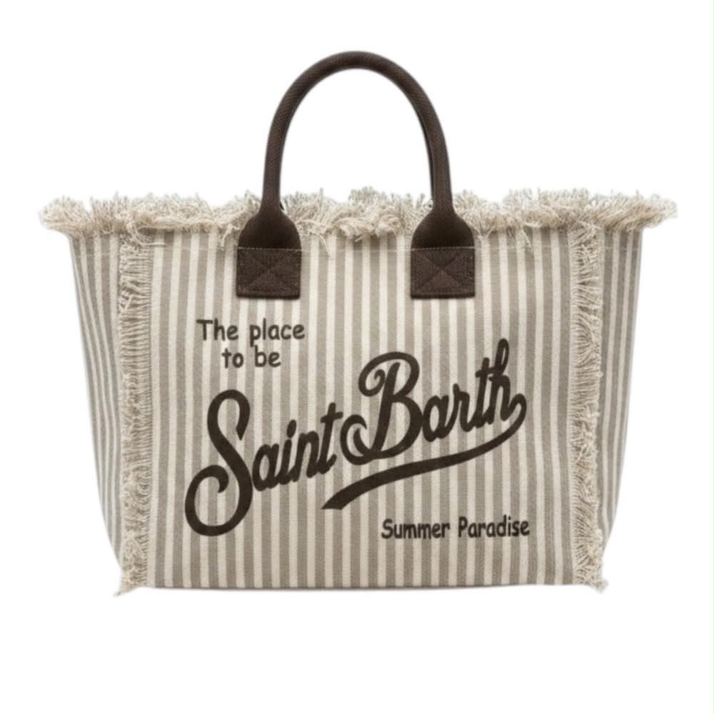 Borsa Saint Barth Colette Stipes Beige COL0001 03450L