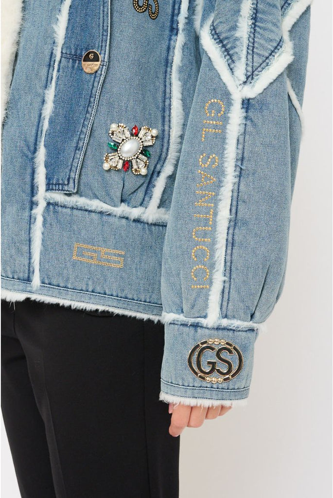 Giacca Santucci  in Jeans con Applicazioni 52CPT544