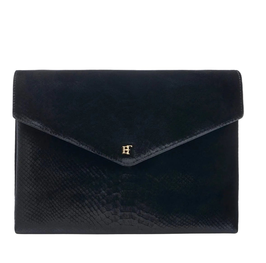 Borsa Elisabetta Franchi BS26A67E2 a spalla in velluto con stampa cocco