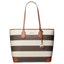 Borsa Michael Kors 35S6GV0T3U tote Grande A Righe Eva Con Logo Distintivo