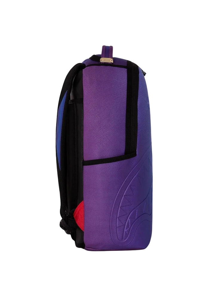 ZAINO SPRAYGROUND 9627 SHARK CENTRAL EMBOSSED DUSK NYLON BACKPACK