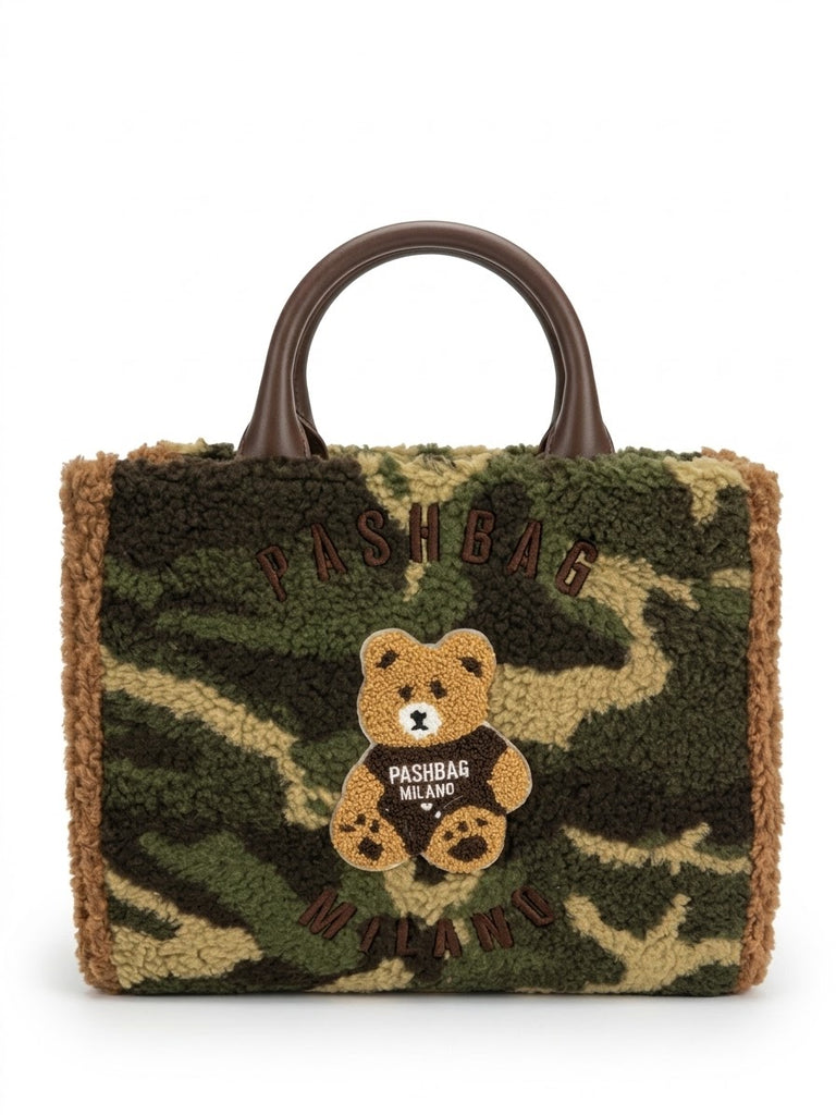 Borsa Pashbag 20174 Marge big shepherd Teddy camouflage  ecofur