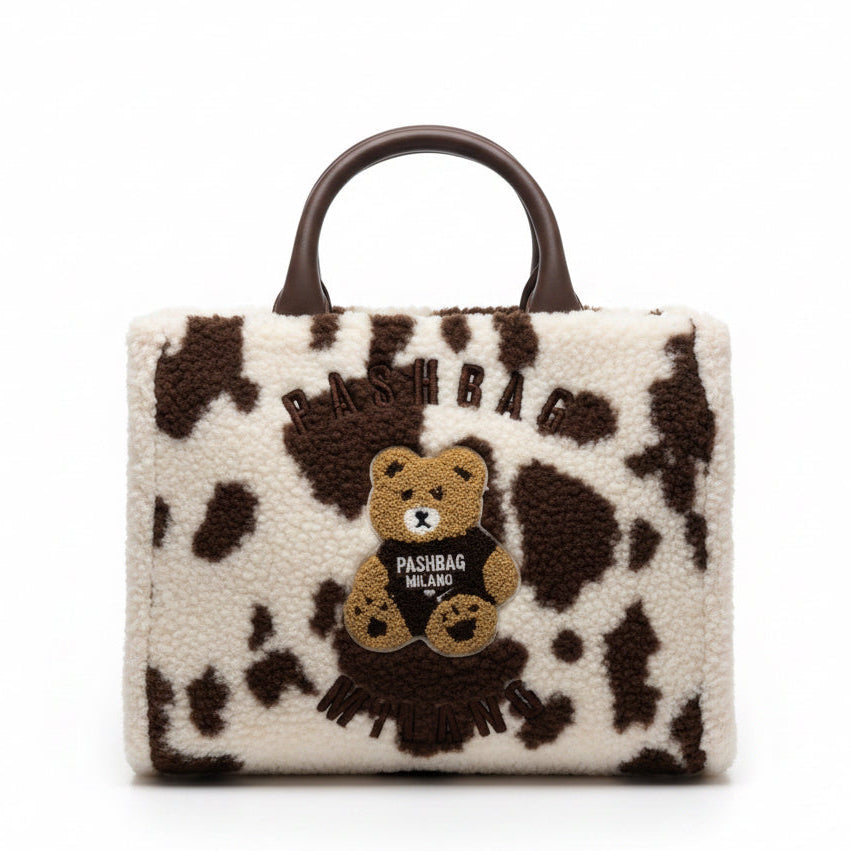 Borsa Pashbag 20172 Marge big shepherd Teddy cow ecofur