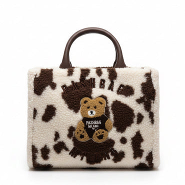 Borsa Pashbag 20172 Marge big shepherd Teddy cow ecofur