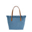 Borsa Saint Barth City Bag In Canvas Con Fringe In Denim CBMF001 00436L