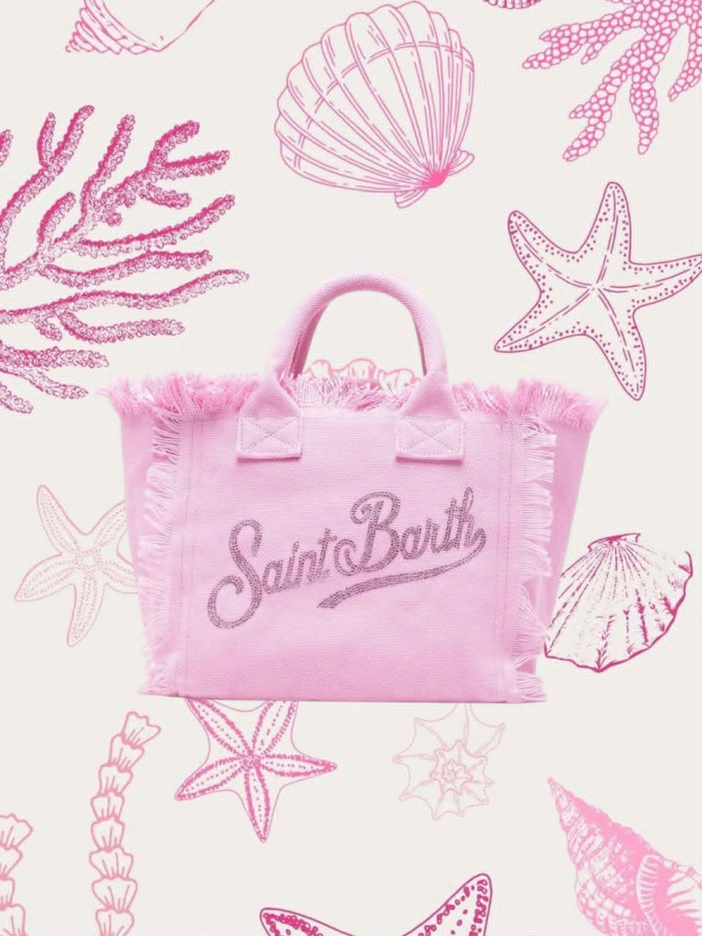 Borsa Saint Barth Colette Rosa Con Logo In Strass COL0001 00403L