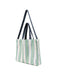 Borsa Saint Barth Essential Bag stripes verde/panna EBAGN007 09420L