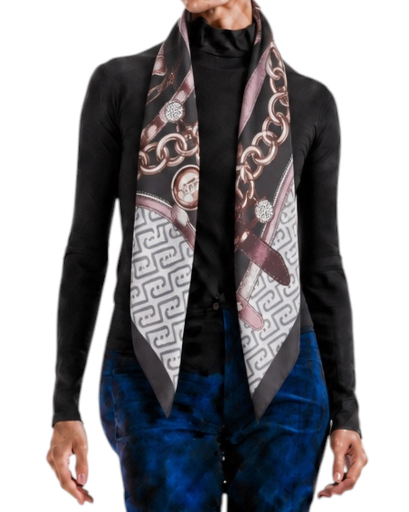 Foulard Liu-Jo  motivo logo e belts