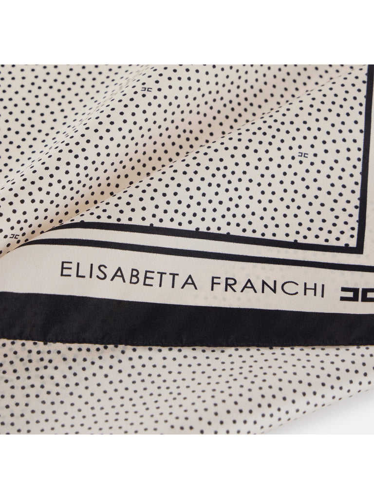 Foulard Elisabetta Franchi FO01F67E2  quadrato bicolor a pois