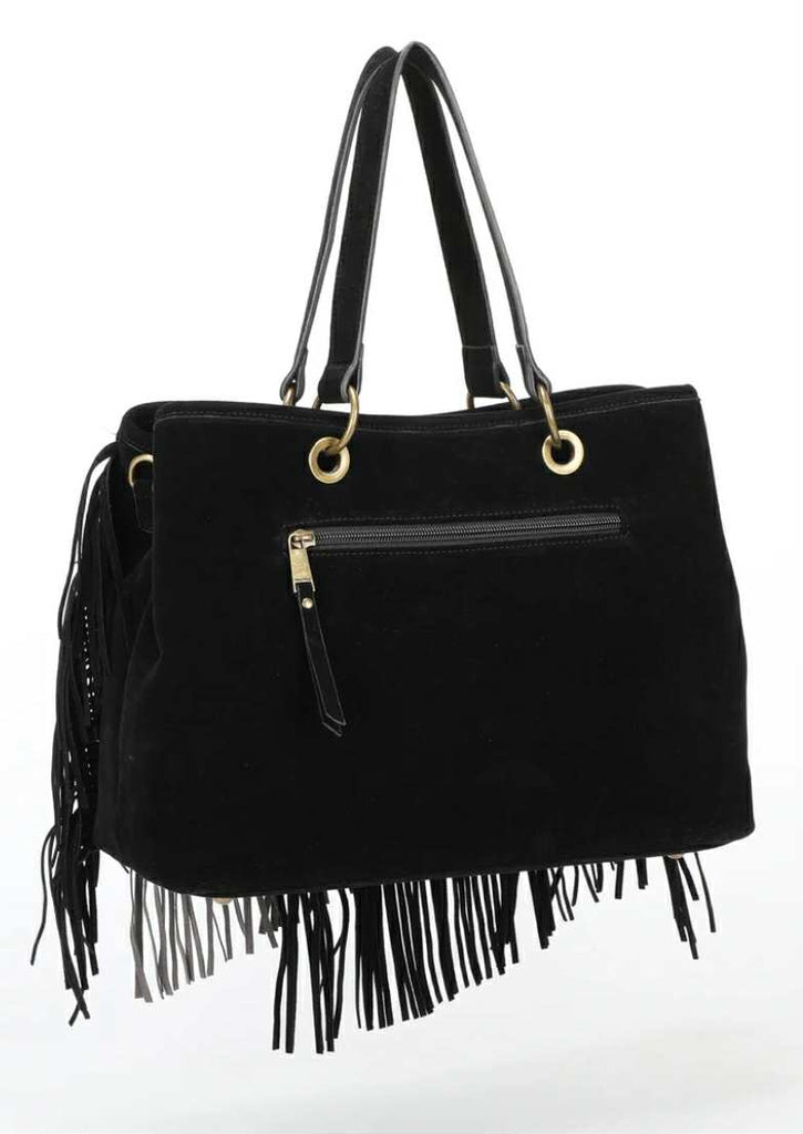 Borsa Mimi Mua M8H201315 Shopper con frange in camoscio