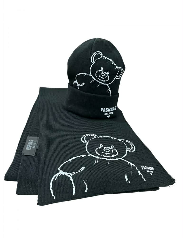 Sciarpa e Cappello coordinato Pash Bag Bambina/o Orsetto Teddy