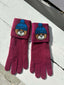 Guanti Moschino 65175 Magenta Orsetto teddy