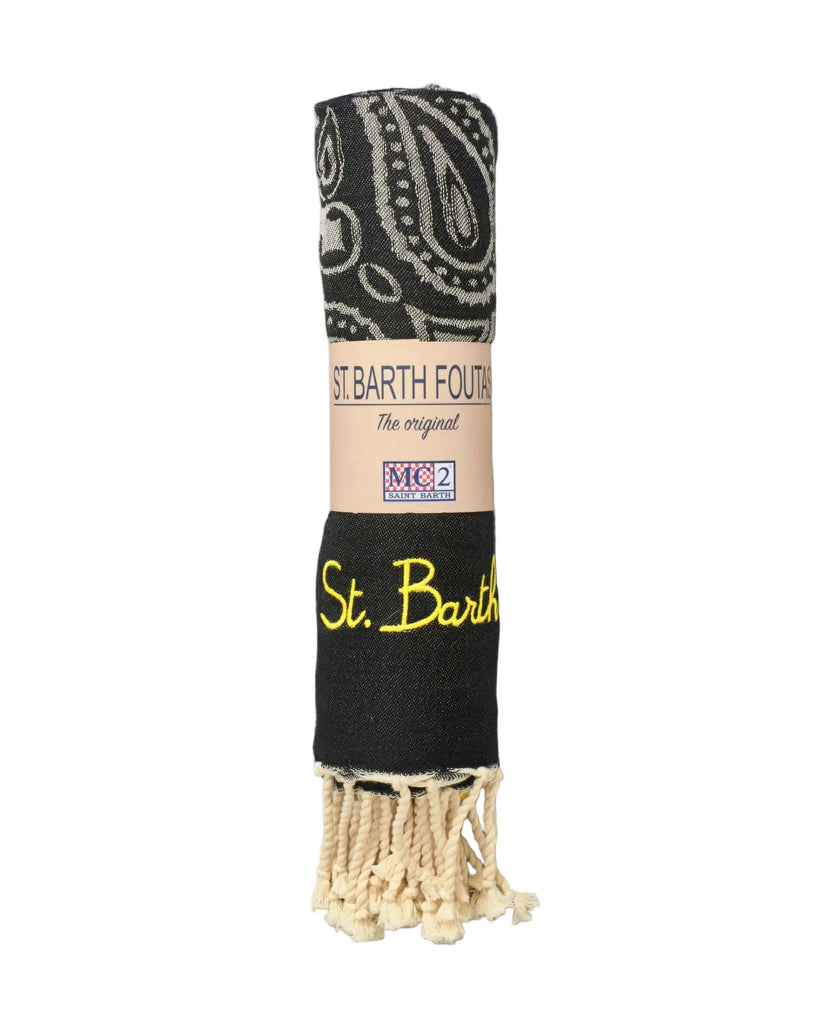 Teli Mare Saint Barth Foutas Bandana Nera FOUT009 02044H