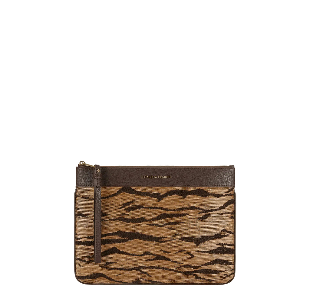 Busta Elisabetta Franchi BS12A62E2 con stampa tigre