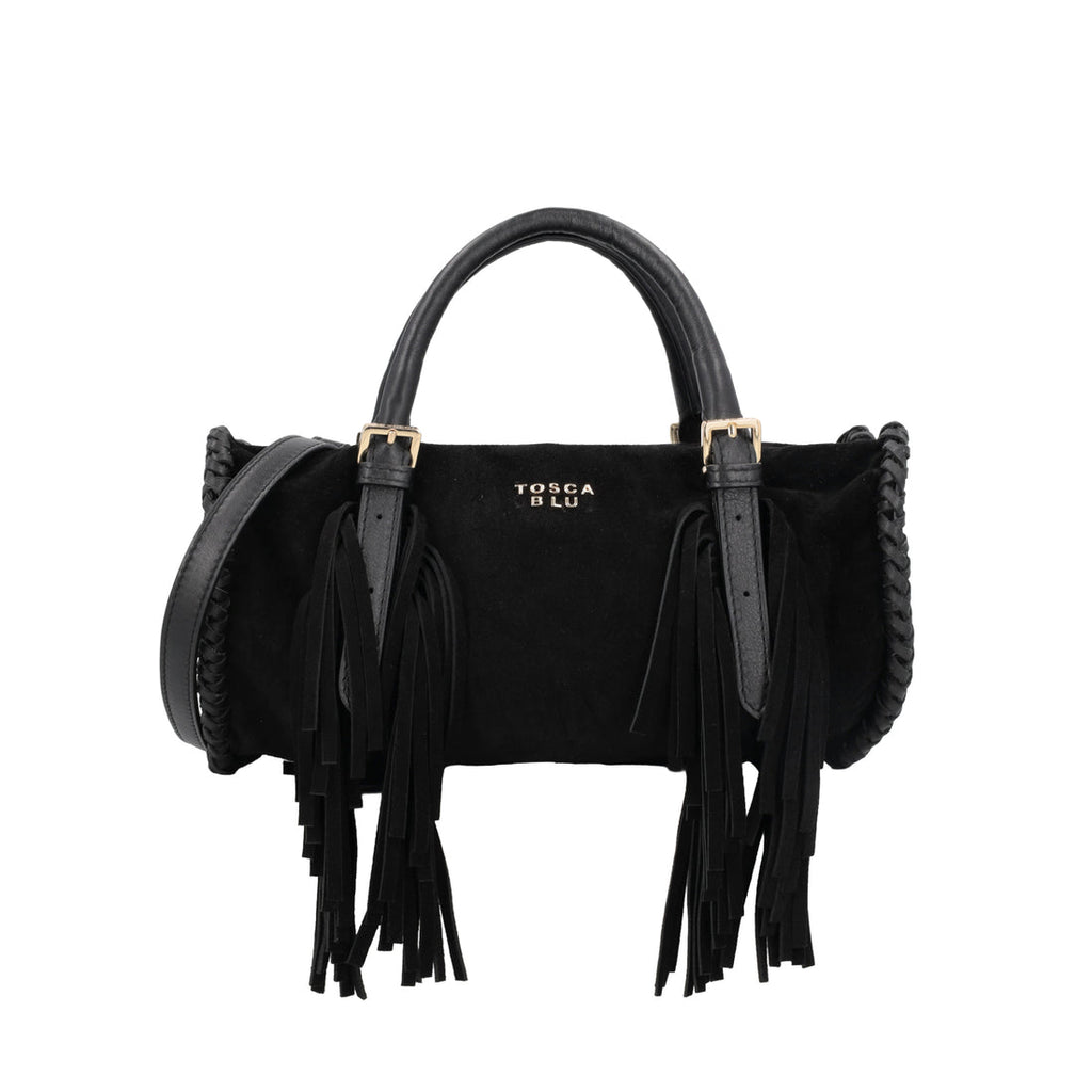 Borsa Tosca blu TF261B224  Bauletto a cuore Kate in suede con frange