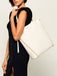 Borsa Elisabetta Franchi BS24A66E2 shopper bag con zip gold laterali