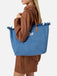 Borsa Saint Barth Shopper City Bag Big Fringe In Tessuto Denim CBF0001 01759L