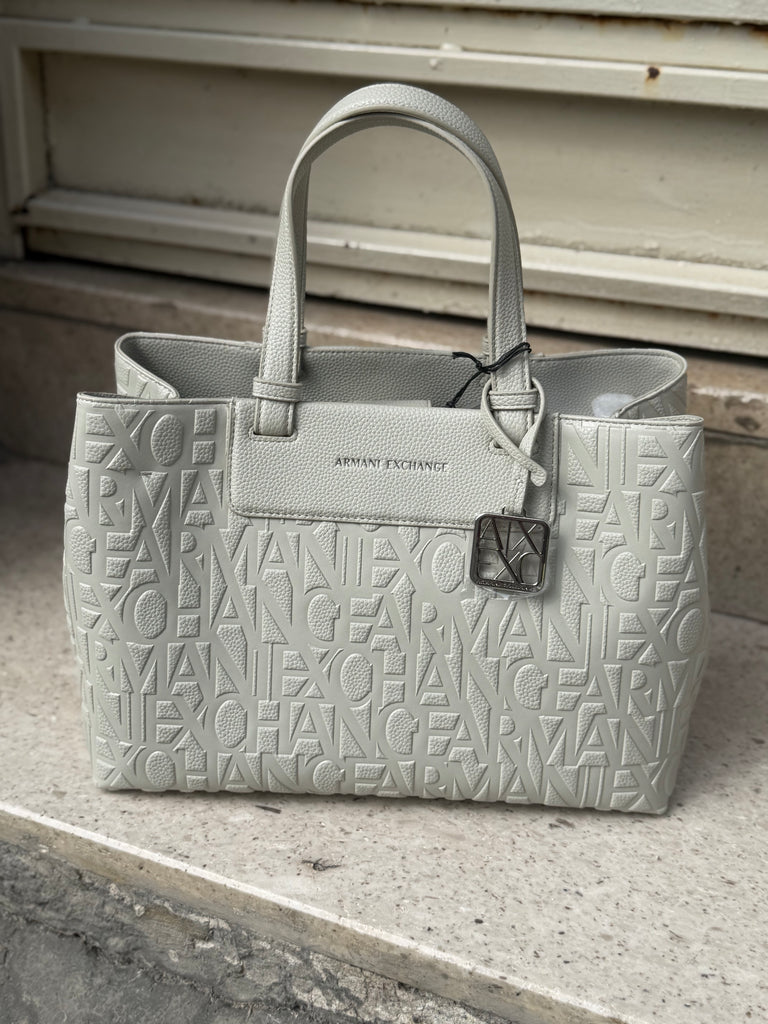Borsa Armani Exchange XW001222 AF15774 Tote Medium All Over opaca