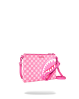POCHETTE SPRAYGROUND 9321 PINK NEW CHECK FACES CROSSOVER CLUTCH