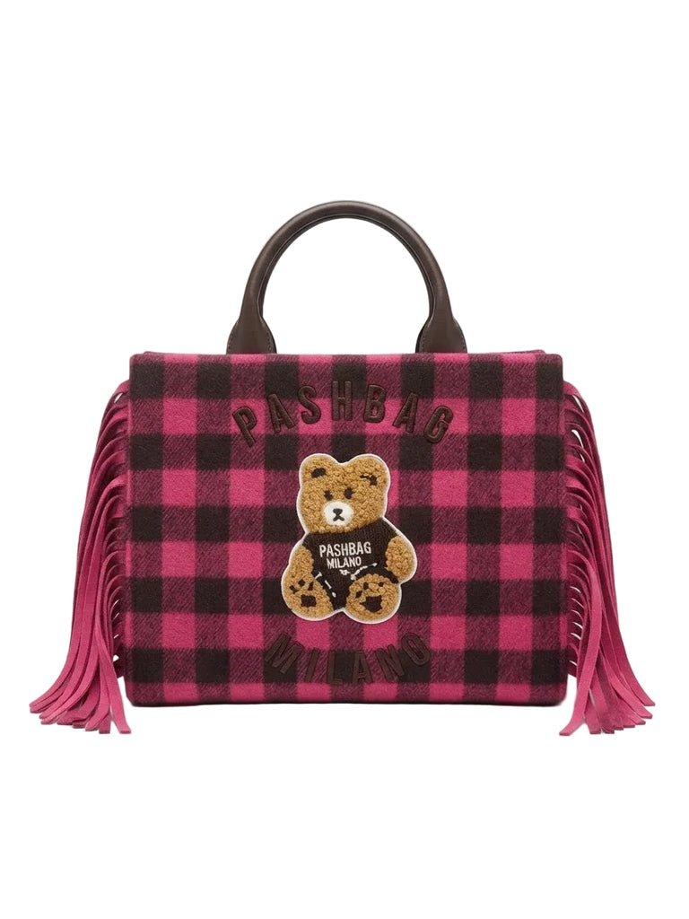 Borsa Pashbag tote Marge big Shepherd yard a tracolla  con frange
