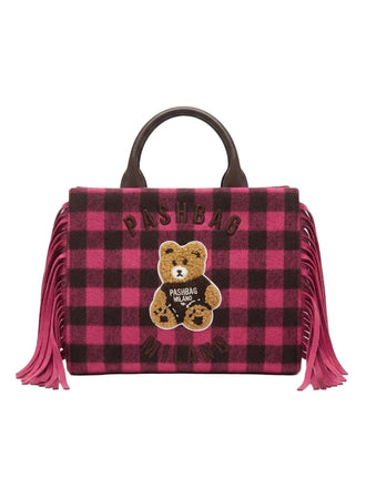 Borsa Pashbag tote Marge big Shepherd yard a tracolla  con frange